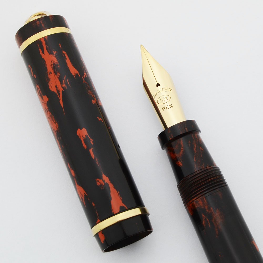 Carters 4135 INX Fountain Pen - Red Mottled Hard Rubber ...