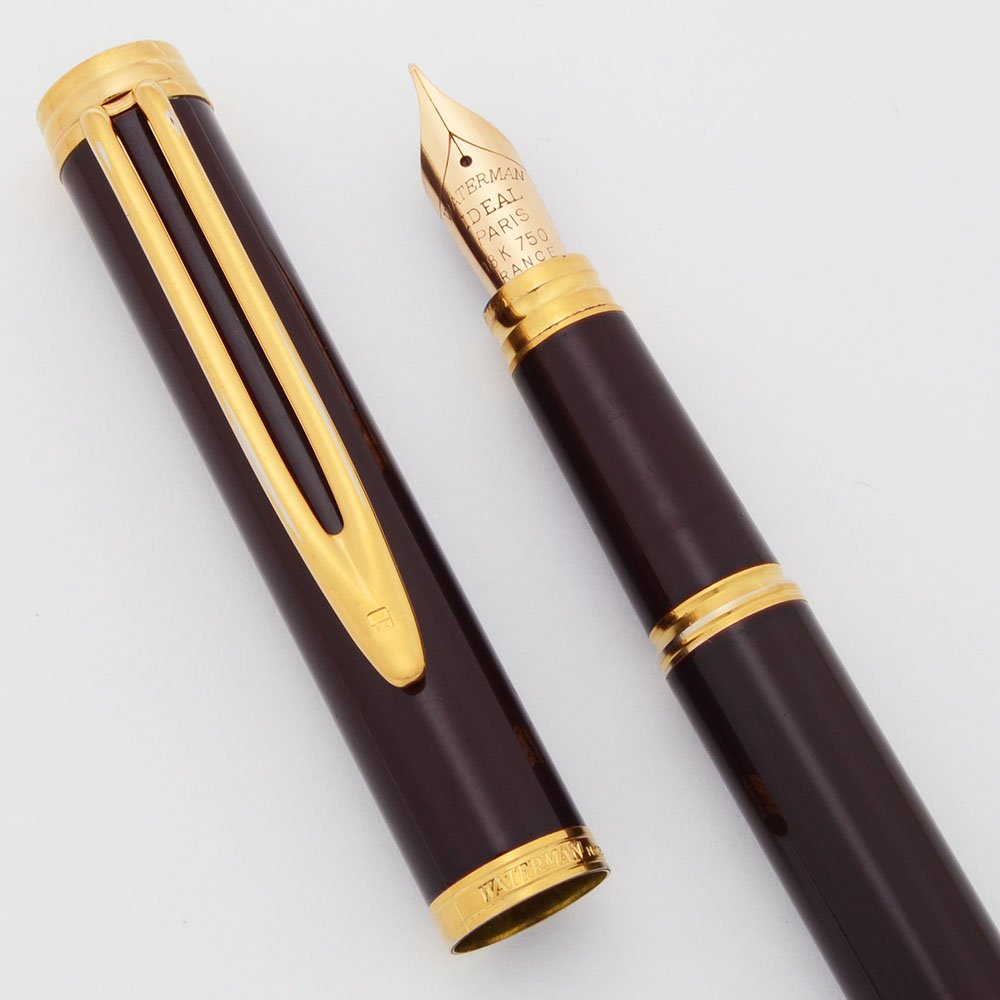 waterman-gentleman-fountain-pen-burgundy-lacquer-gold-trim-medium