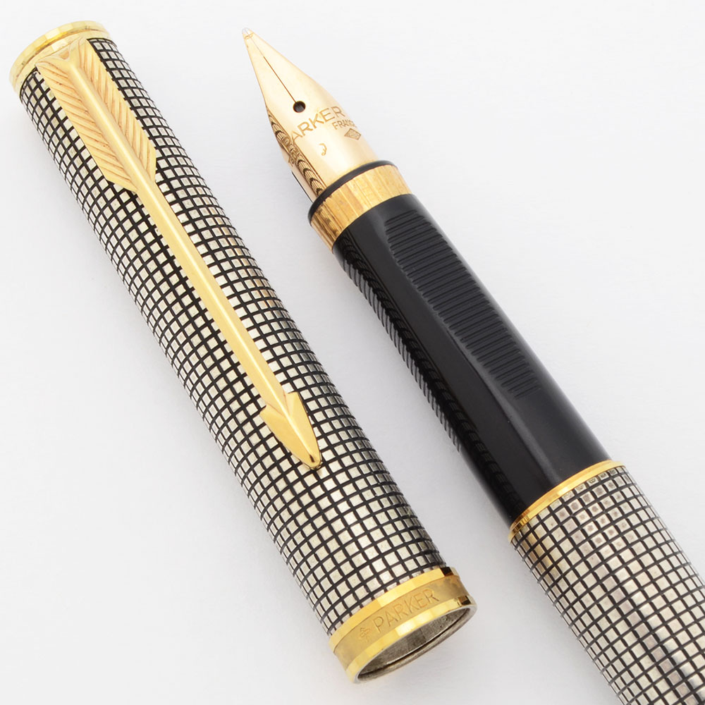 Parker 75 Premier Fountain Pen (France) - Sterling Cisele, Medium