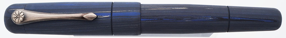 Z2 in matte blue woodgrain ebonite